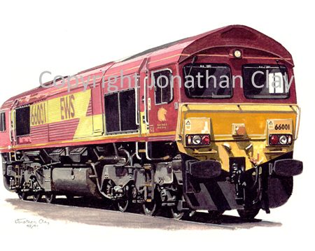 523 Class 66 Diesel No.  66001 (EWS)
